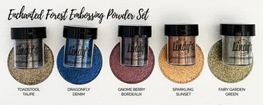 Lindys Stamp Gang - Glitzer Embossingpulver "Dragonfly Denim" Glittery Embossing Powder 14g