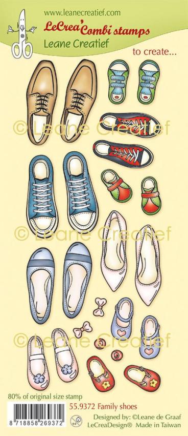 Leane Creatief - Stempelset "Shoes" LeCrea Combi Clear Stamps