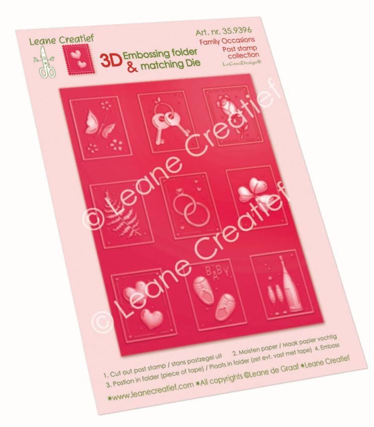 Leane Creatief - Prägefolder "Family Occasions" 3D Embossing Folder