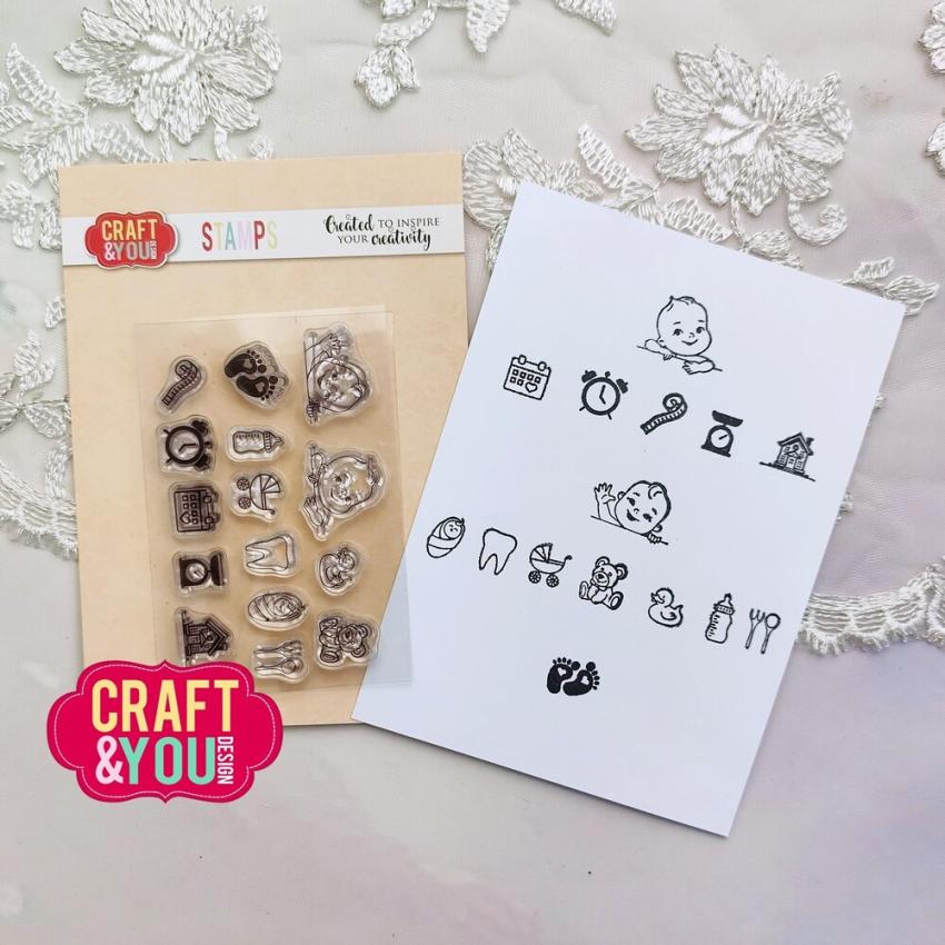 Craft & You Design - Stempelset "Birth Certificates" Clear Stamps