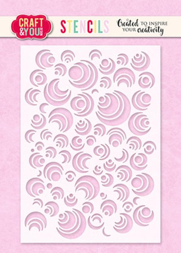 Craft & You Design - Schablone 10,5x14,2cm "Circles" Stencil