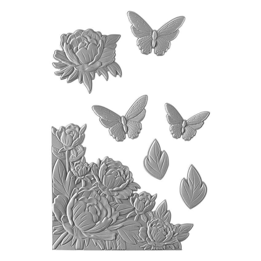 Spellbinders - Präge- und Schneideschablone "Blooming Butterflies" 3D Emboss & Cut Folder 