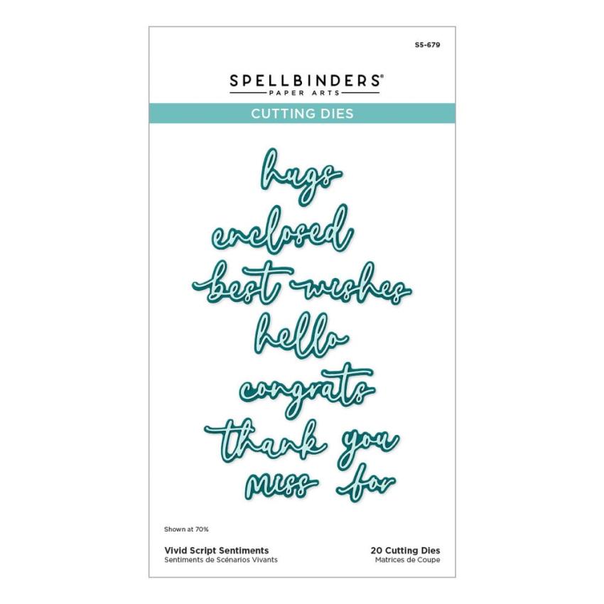 Spellbinders - Stanzschablone "Vivid Script Sentiments" Dies