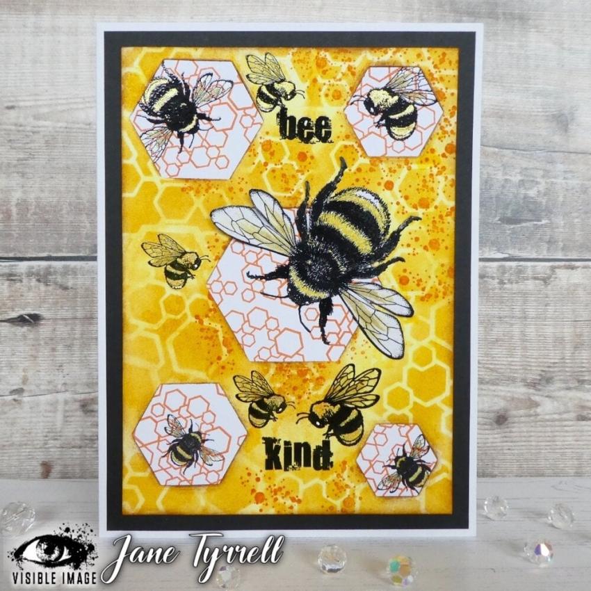 Visible Image - Stempelset A6 "Bee Happy" Clear Stamps