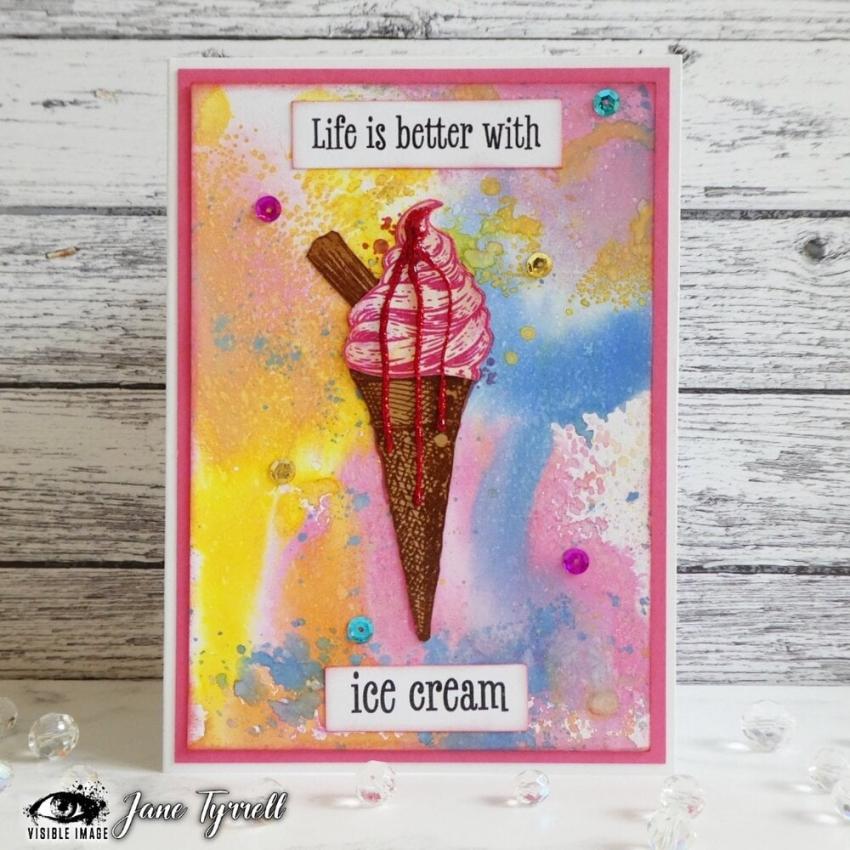 Visible Image - Stempelset A6 "Better With Ice Cream" Clear Stamps