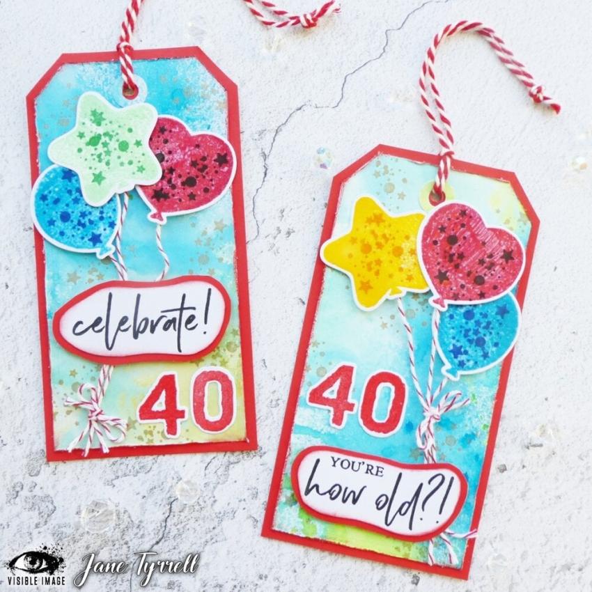 Visible Image - Stempelset A6 "Birthday Balloons" Clear Stamps