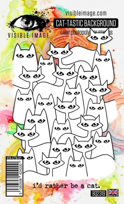 Visible Image - Stempelset A6 "Cat-tastic Background" Clear Stamps