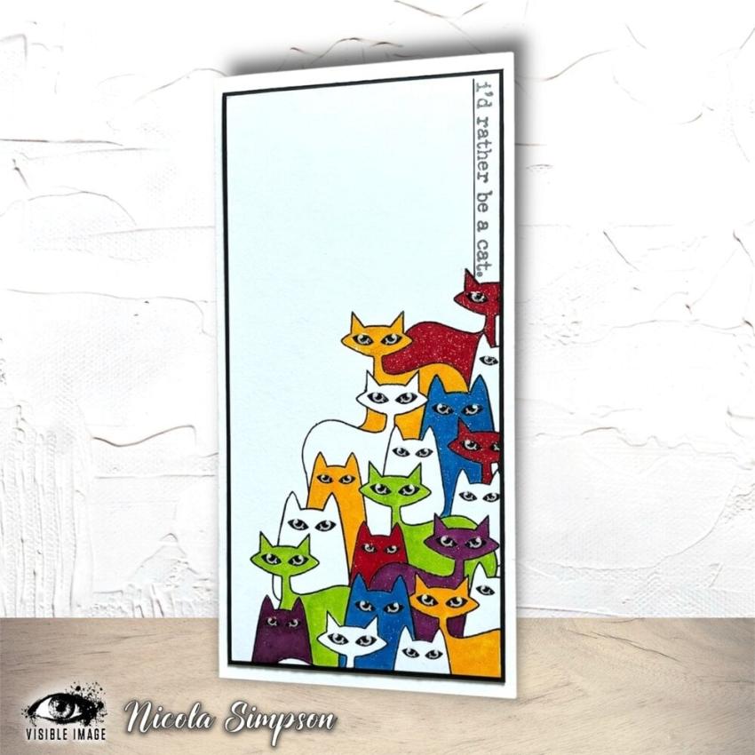 Visible Image - Stempelset A6 "Cat-tastic Background" Clear Stamps