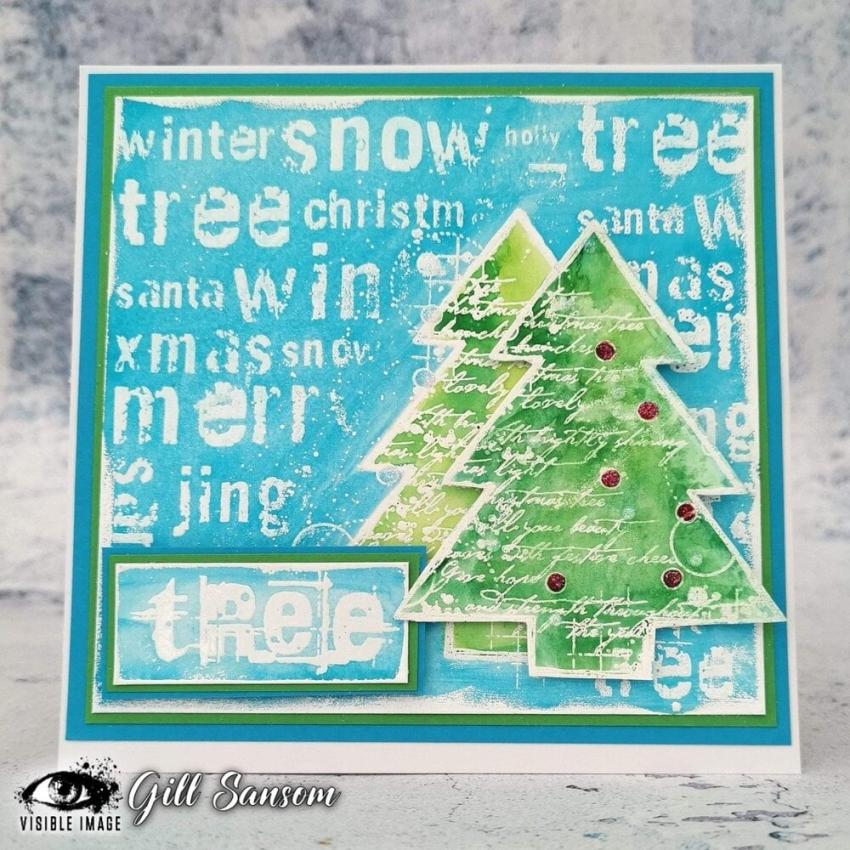 Visible Image - Stempel A6 "Grunge Christmas Words" Clear Stamps