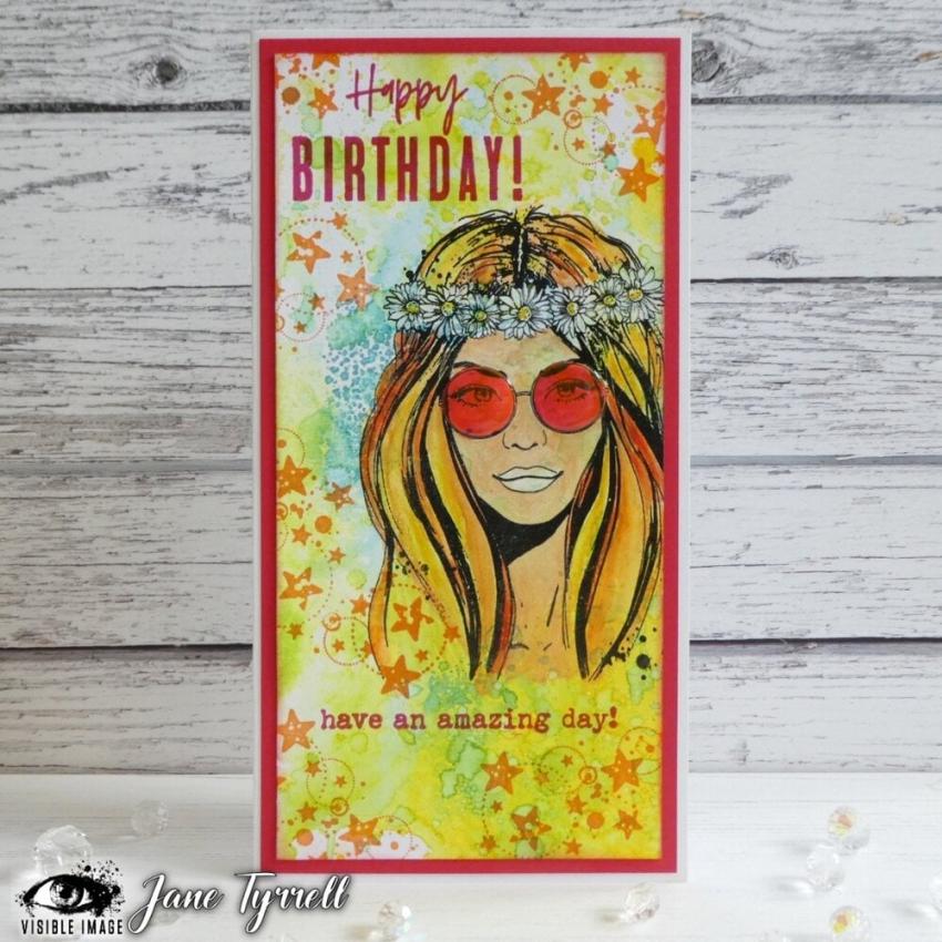 Visible Image - Stempelset A6 "Hippie Chick" Clear Stamps