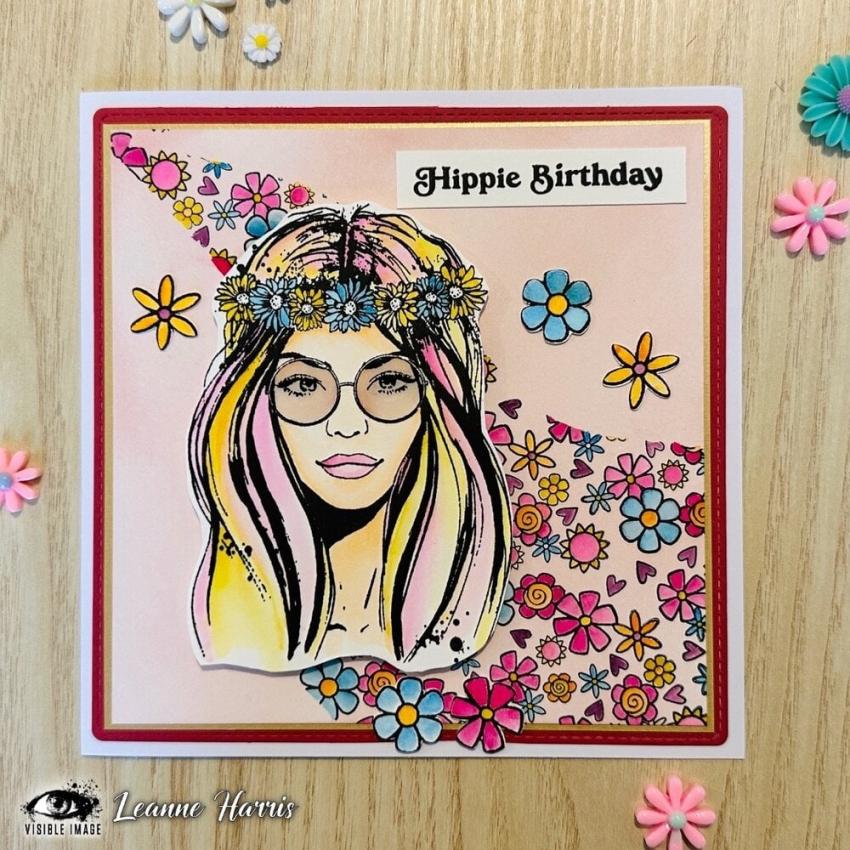 Visible Image - Stempelset A6 "Hippie Chick" Clear Stamps