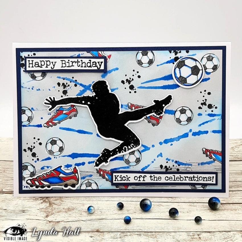 Visible Image - Stempelset A6 "Kick Off Your Birthday" Clear Stamps