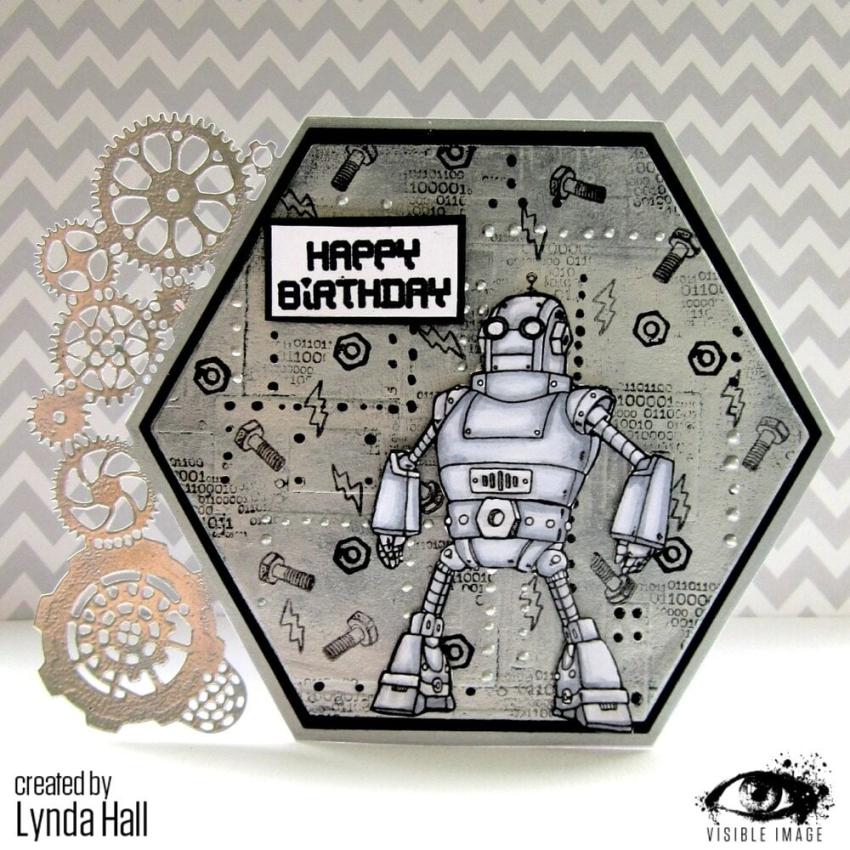 Visible Image - Stempelset A6 "Robot Data" Clear Stamps