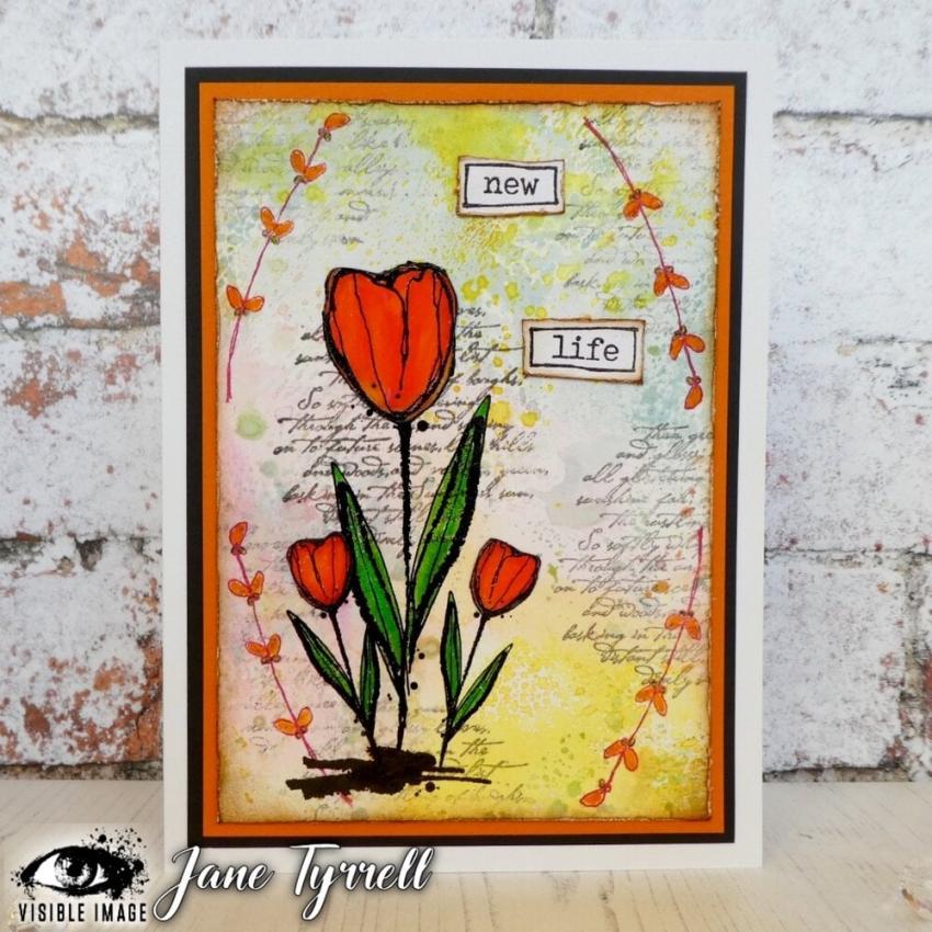 Visible Image - Stempelset A6 "Sketched Tulips" Clear Stamps