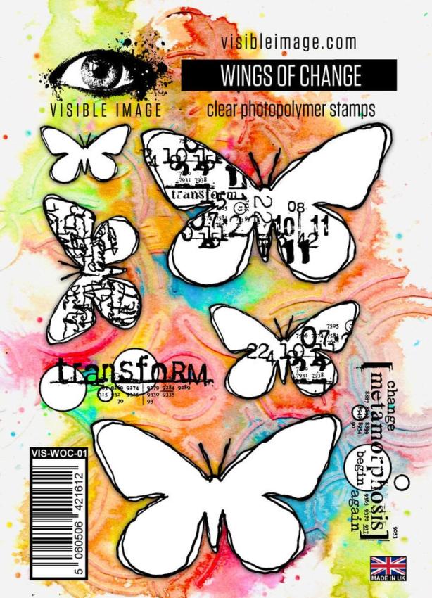 Visible Image - Stempelset A6 "Wings of Change" Clear Stamps