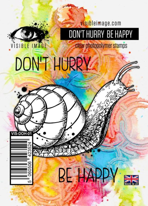 Visible Image - Stempelset A7 "Don't Hurry Be Happy" Clear Stamps