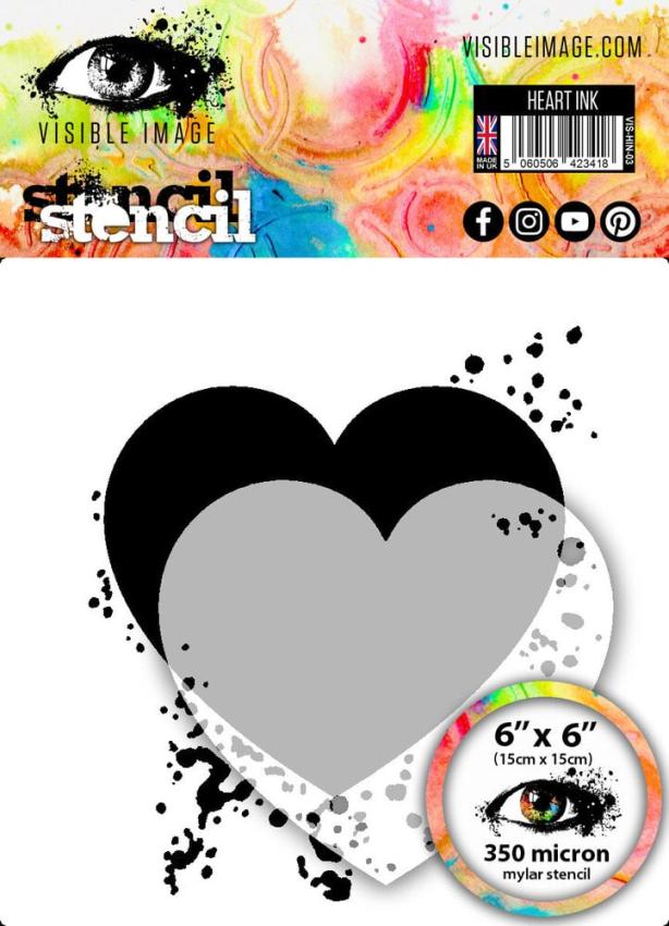 Visible Image - Schablone 6x6 Inch "Heart Ink" Stencil