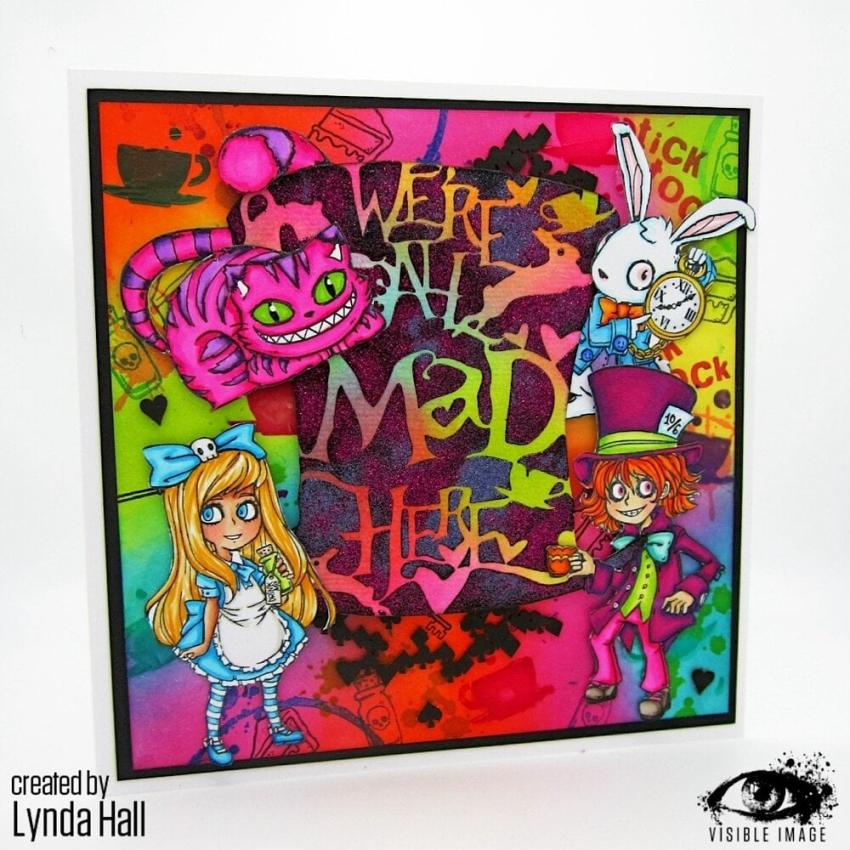 Visible Image - Schablone 6x6 Inch "Mad Here" Stencil