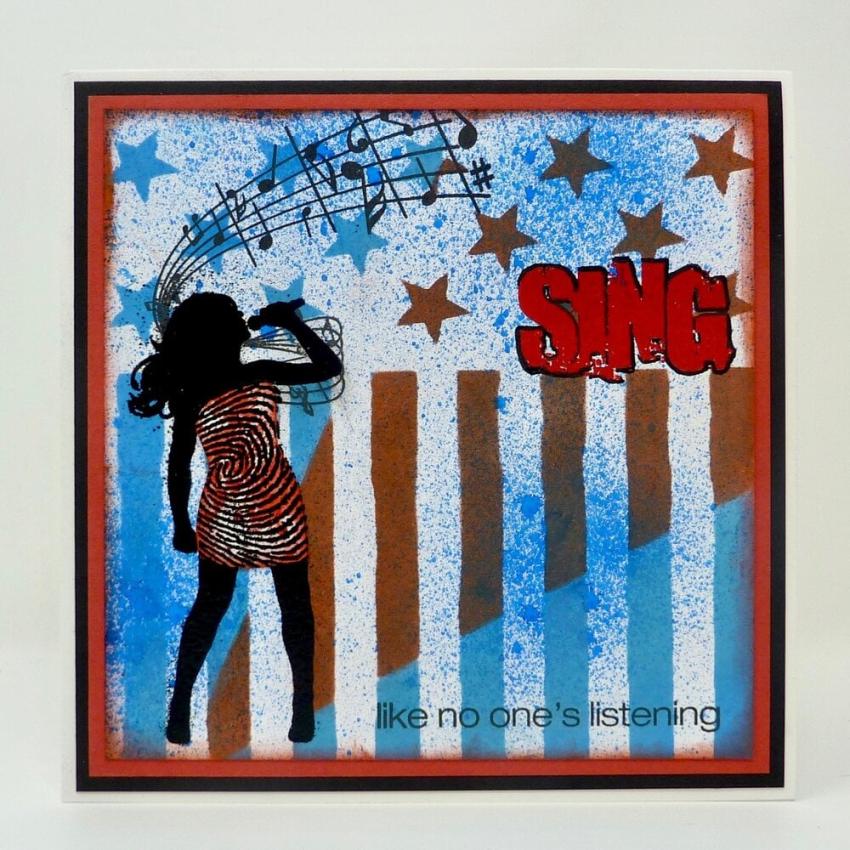 Visible Image - Schablone 6x6 Inch "Stars & Stripes" Stencil