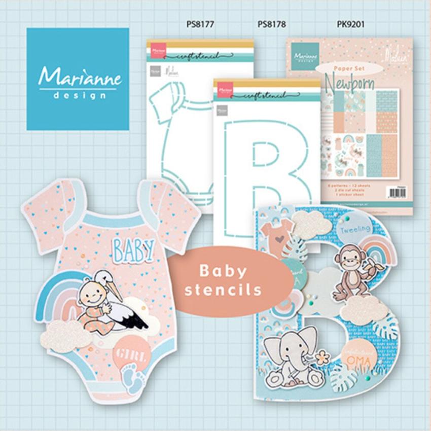 Marianne Design - Schablone 14,9x21cm "Onesie" Stencil