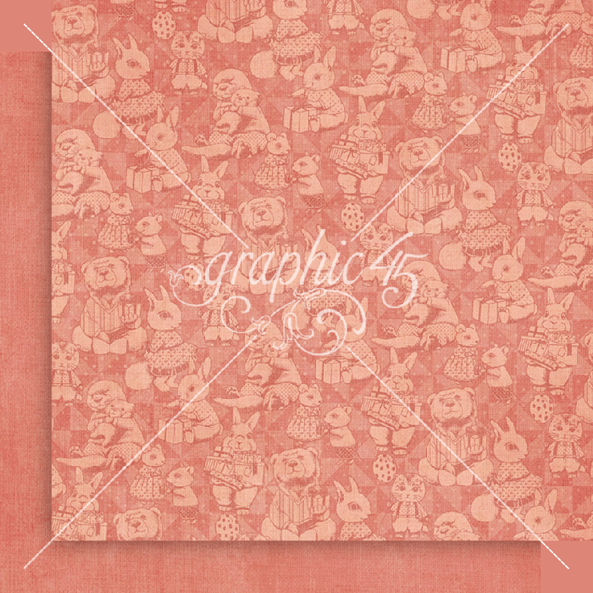 Graphic 45 - Designpapier "Hip Hip Hooray" Patterns & Solid Pad 12x12 Inch - 16 Bogen