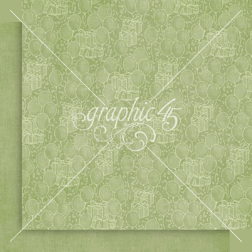 Graphic 45 - Designpapier "Hip Hip Hooray" Patterns & Solid Pad 12x12 Inch - 16 Bogen