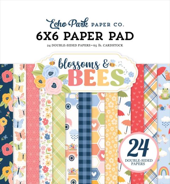 Echo Park - Designpapier "Blossoms And Bees" Paper Pack 6x6 Inch - 24 Bogen