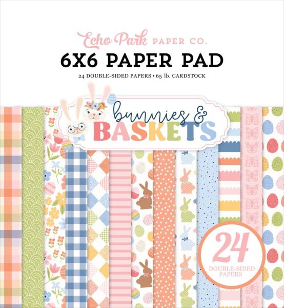 Echo Park - Designpapier "Bunnies And Baskets" Paper Pack 6x6 Inch - 24 Bogen