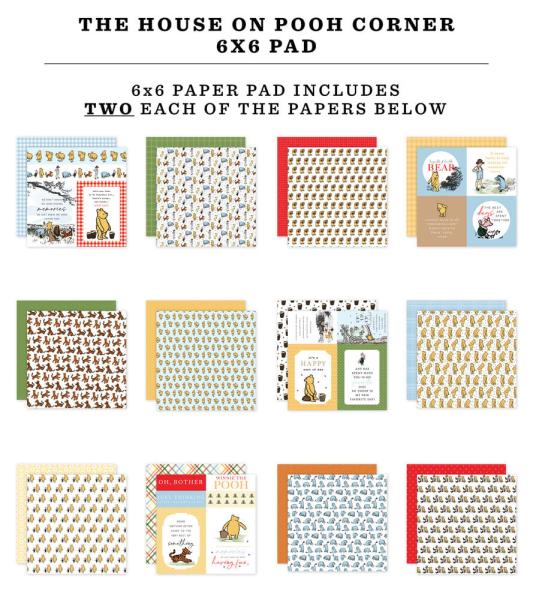 Echo Park - Designpapier "The House At Pooh Corner" Paper Pack 6x6 Inch - 24 Bogen