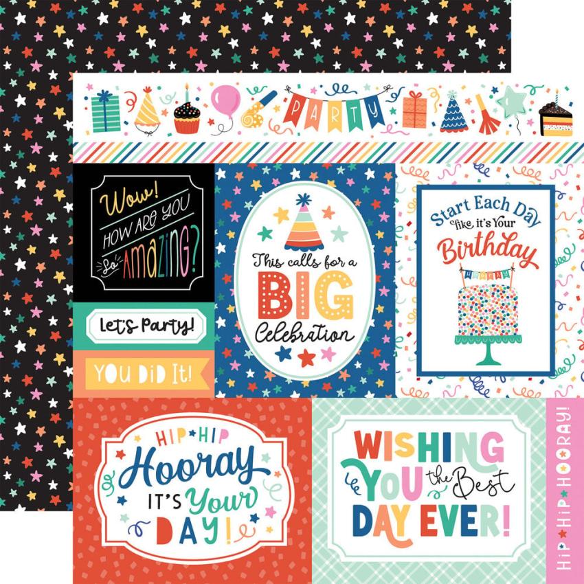 Echo Park - Designpapier "Hip Hip Hooray" Collection Kit 12x12 Inch - 12 Bogen