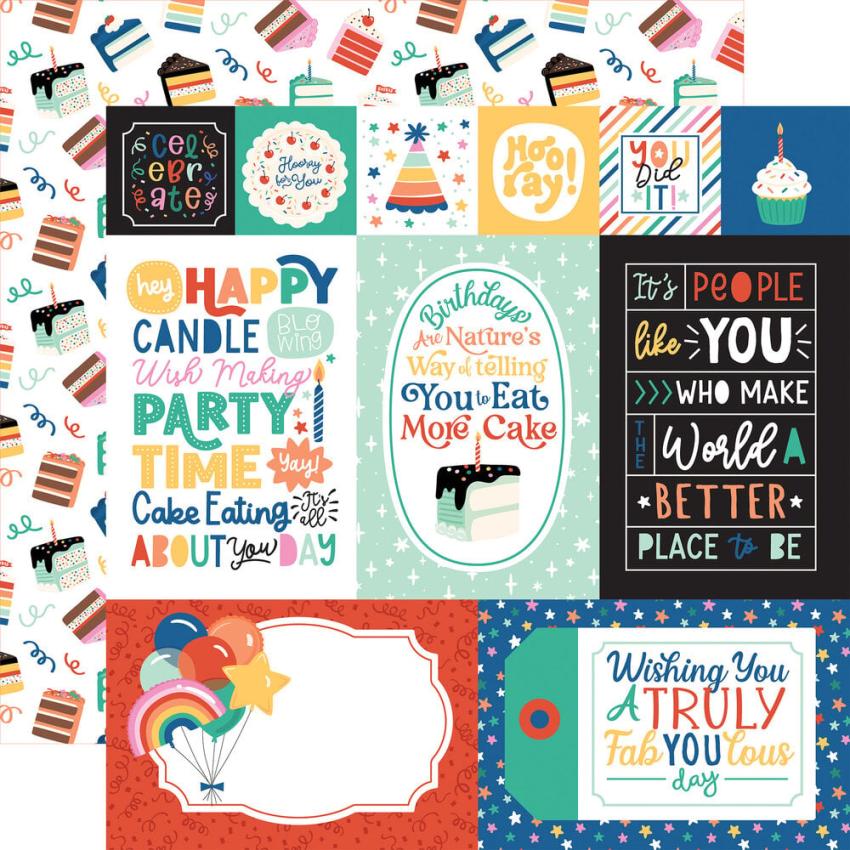 Echo Park - Designpapier "Hip Hip Hooray" Collection Kit 12x12 Inch - 12 Bogen