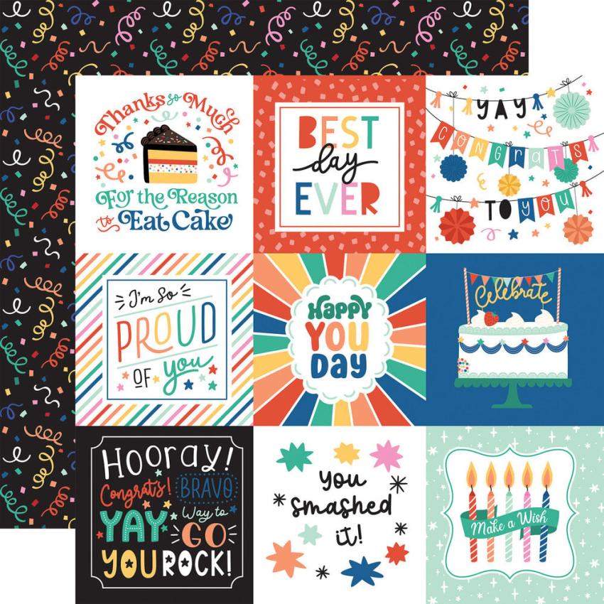 Echo Park - Designpapier "Hip Hip Hooray" Collection Kit 12x12 Inch - 12 Bogen