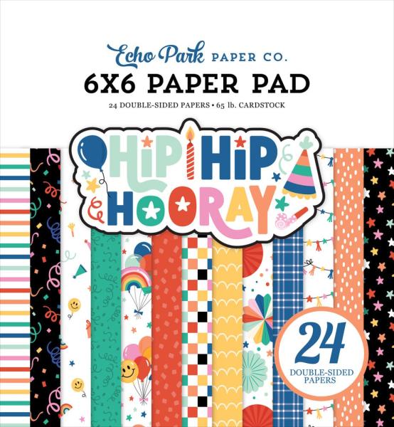 Echo Park - Designpapier "Hip Hip Hooray" Paper Pack 6x6 Inch - 24 Bogen