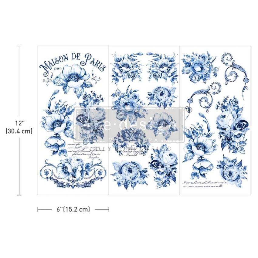 Re-Design with Prima - Transfer Aufkleber 6x12 Inch "Spring Serenade" Decor Transfer 3 Bogen 