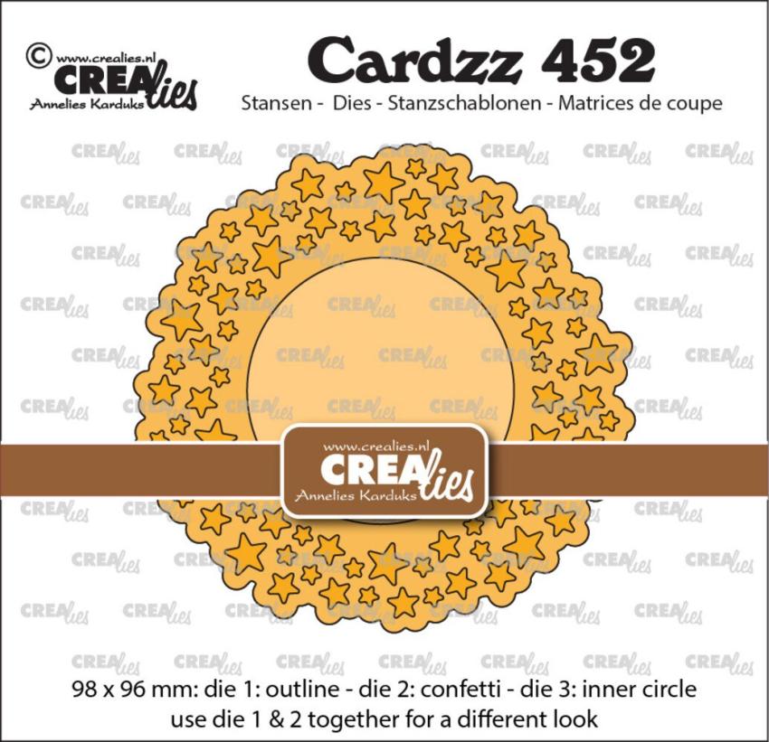 Crealies - Stanzschablone "No. 452 Confetti Stars" Cardzz Dies