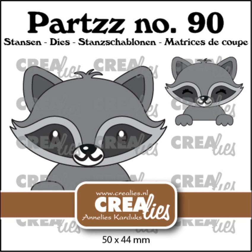 Crealies - Stanzschablone "No. 90 Raccoon" Partzz Dies