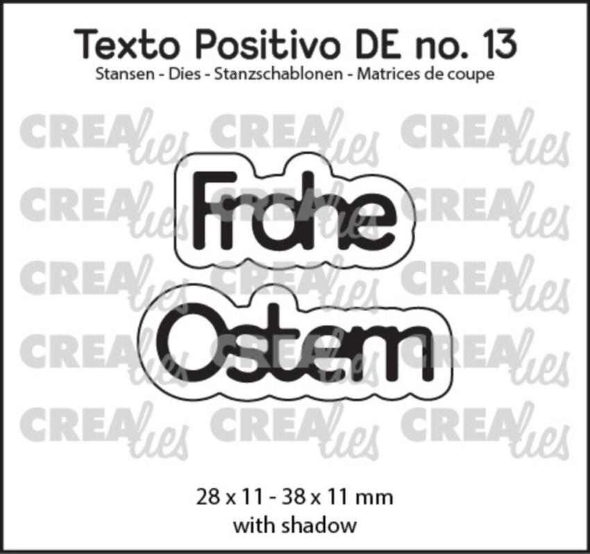 Crealies - Stanzschablone "Frohe Ostern" Texto Positivo Dies