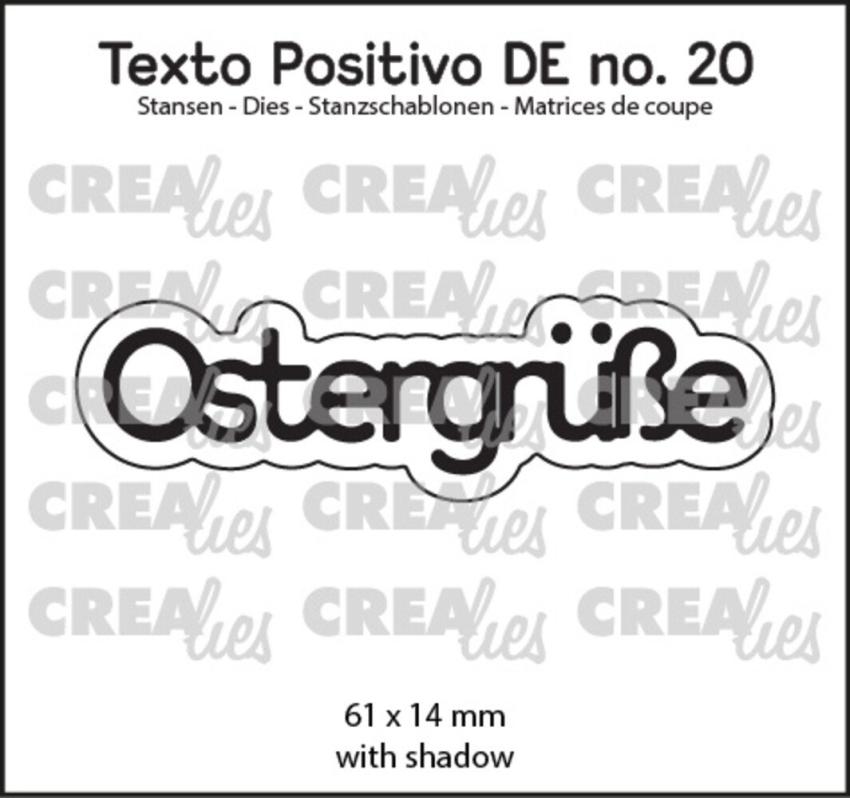 Crealies - Stanzschablone "Ostergrüße" Texto Positivo Dies