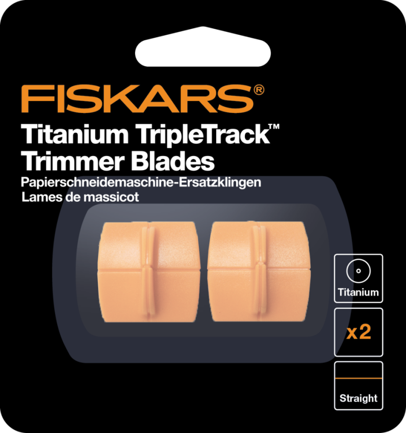 Fiskars - Ersatzklingen Schneiden - Trimmer Blades TripleTrack Titanium Straight Cutting