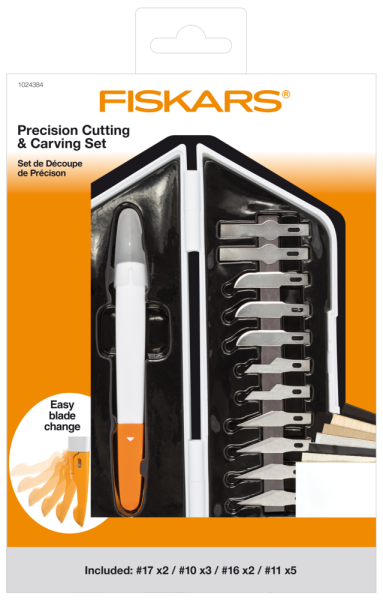 Fiskars - Premium Präzisions-Bastelmesserset - Precision Cutting & Carving Set