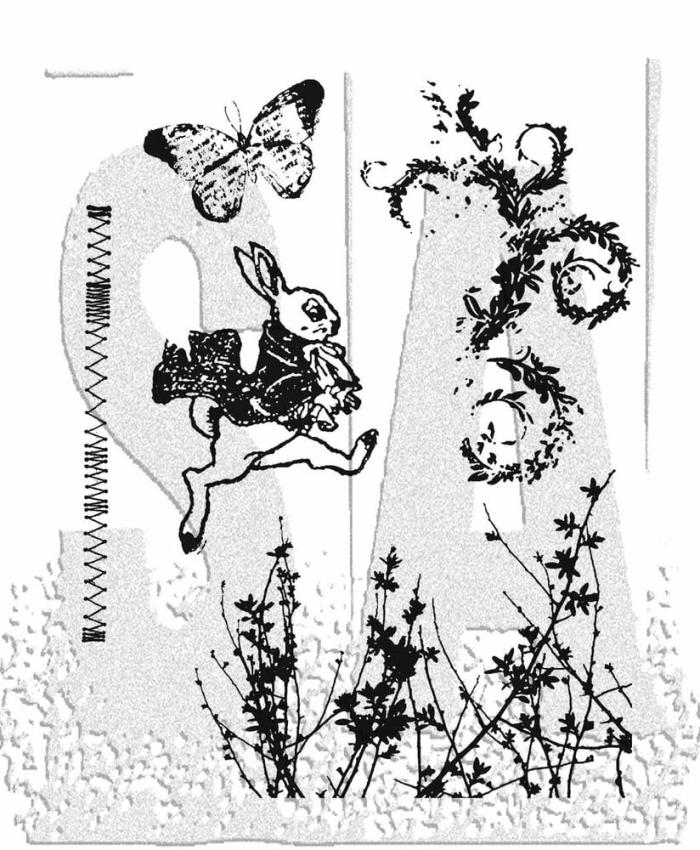 Stampers Anonymous - Gummistempelset "Spring Sprung" Cling Stamp Design by Tim Holtz