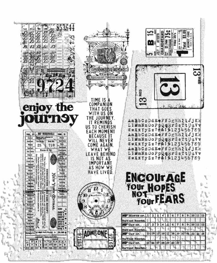 Stampers Anonymous - Gummistempelset "Going Somewhere" Cling Stamp Design by Tim Holtz