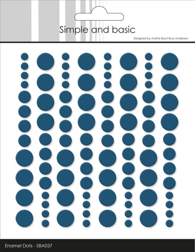 Simple and Basic - Adhesive Enamel Dots "Jeans Blue"