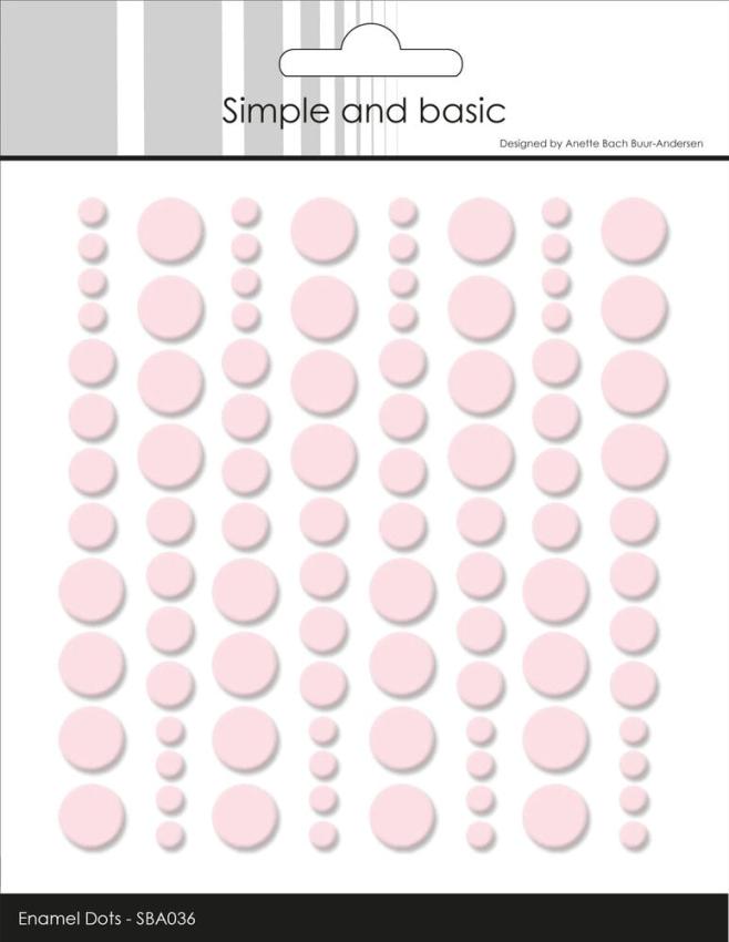 Simple and Basic - Adhesive Enamel Dots "Light Pink"