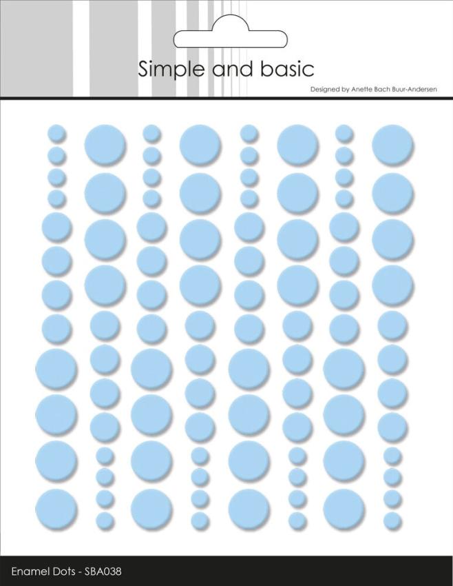 Simple and Basic - Adhesive Enamel Dots "Medium Blue"