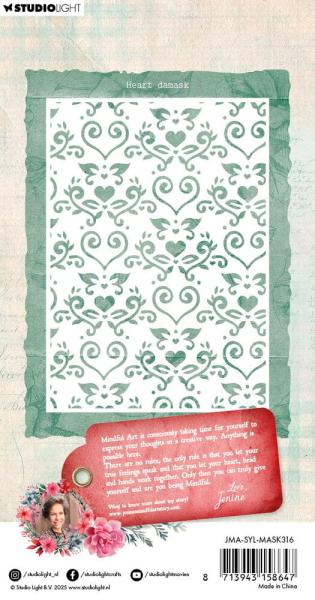 Studio Light - Schablone "Heart Damask" Stencil  