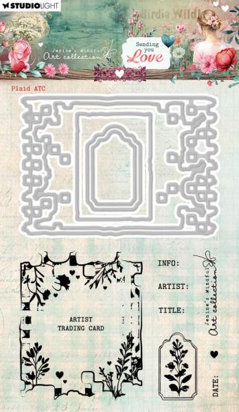 Studio Light - Stempel & Stanzschablone "Plaid ATC" Stamp & Dies