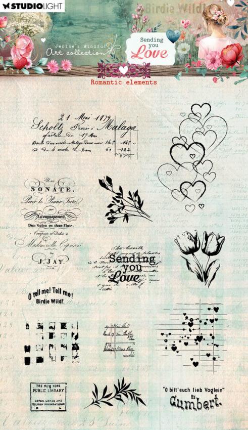 Studio Light - Stempelset "Romantic Elements" Clear Stamps