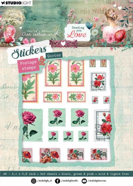 Studio Light - Aufkleber "Postage Stamps & Quotes" Sticker