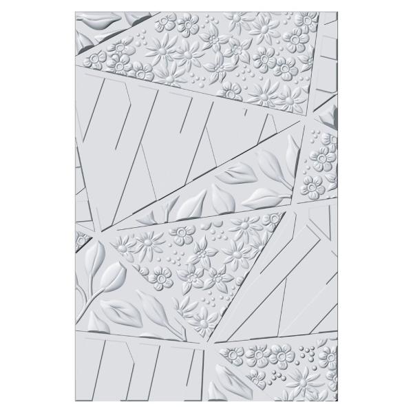 Sizzix - 3D Prägefolder "Fragmented Floral" Embossing Folder Design by Stacey Park